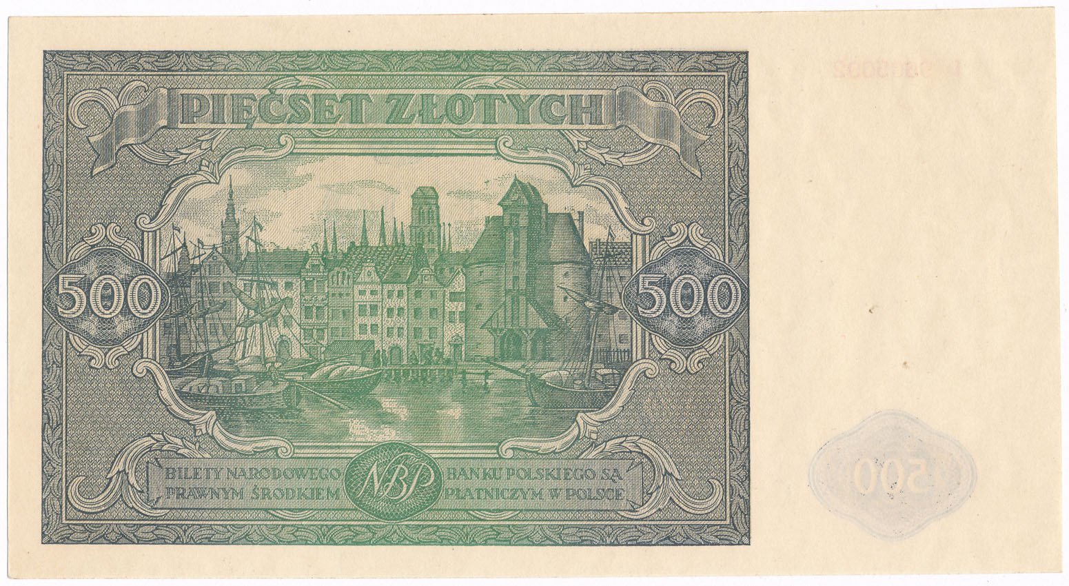 Banknot 500 złotych 1946 I
